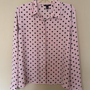 Pink & Black Polka Dot Blouse